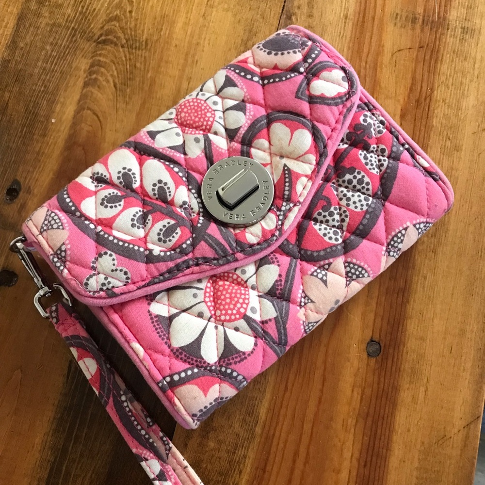 Vera Bradley wallet w/ strap and phone pocket